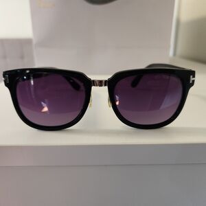 Tom Ford Black Sunglasses with Purple Lenses
